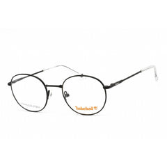 Timberland Unisex Eyeglasses - Matte Black Round Metal Full-Rim Frame | TB1606 002