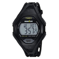 Timex Chronograph Watch - Men's Ironman Sleek 30 Black Strap | TW5M10400JV