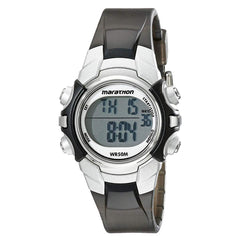 Timex Digital Watch - Unisex Marathon Grey Dial Black Resin Strap | T5K805M6
