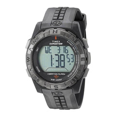 Timex Men's Chronograph Watch - Expedition Digital Grey Dial Resin Strap | T49851JV