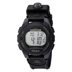 Timex Men's Chronograph Watch - Expedition Resin Strap Digital Grey Dial | TW4B07700JV