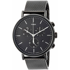 Timex Men's Chronograph Watch - Fairfield Black Dial Mesh Bracelet | TW2R27300ZA