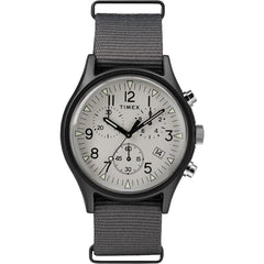 Timex Men's Chronograph Watch - MK1 Grey Dial Fabric Strap | TW2T10900