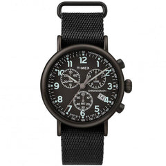 Timex Men's Chronograph Watch - Standard Black Dial Fabric Strap | TW2T21200VQ