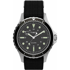 Timex Men's Quartz Watch - Navi XL Rotating Bezel Black Dial Strap | TW2T75600VQ