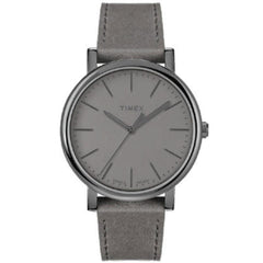 Timex Men's Quartz Watch - Originals Grey Dial Leather Strap | TW2U05900VQ