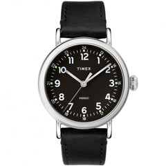 Timex Men's Quartz Watch - Standard Black Dial Leather Strap | TW2T20200VQ