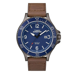 Timex Men's Strap Watch - Expedition Ranger Rotating Bezel Brown Leather | TW4B10700JV