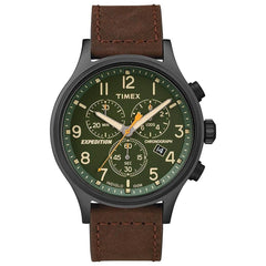 Timex Men's Strap Watch - Expedition Scout Chronograph Green Dial | TW4B15800
