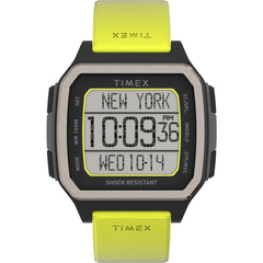 Timex Men's Watch - Command Urban Digital Grey Dial Green Rubber Strap | TW5M28900