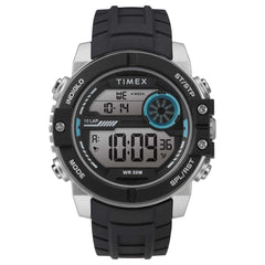 Timex Men's Watch - DGTL Digital Grey Dial Black Silicone Strap | TW5M34600