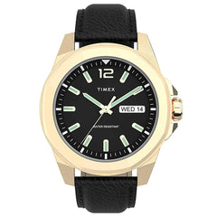 Timex Men's Watch - Essex Avenue Black Dial Strap Day and Date Display | TW2U82100VQ