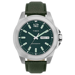 Timex Men's Watch - Essex Avenue Quartz Green Dial Day and Date Display | TW2U82000VQ
