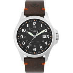 Timex Men's Watch - Expedition North Field Solar Brown Leather Strap | TW2V64100JR