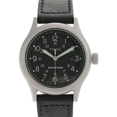 Timex Men's Watch - Expedition Sierra Black Dial Black Leather Strap | TW2V07400VQ