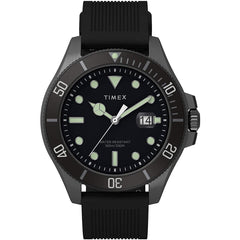 Timex Men's Watch - Harborside Coast Rotating Bezel Black Dial Strap | TW2U42000VQ