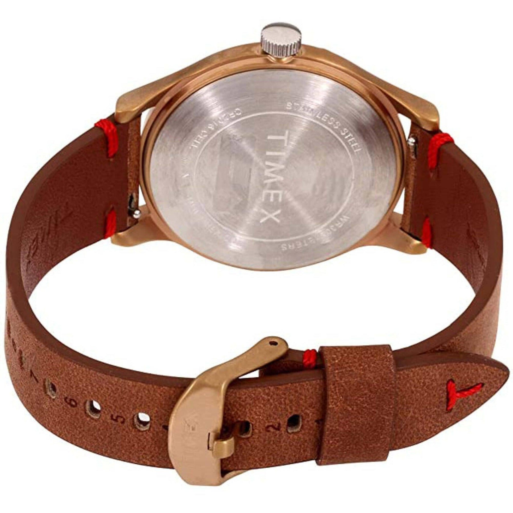 Timex Men's Watch MK1 Quartz Black Dial Brown Genuine Leather Strap