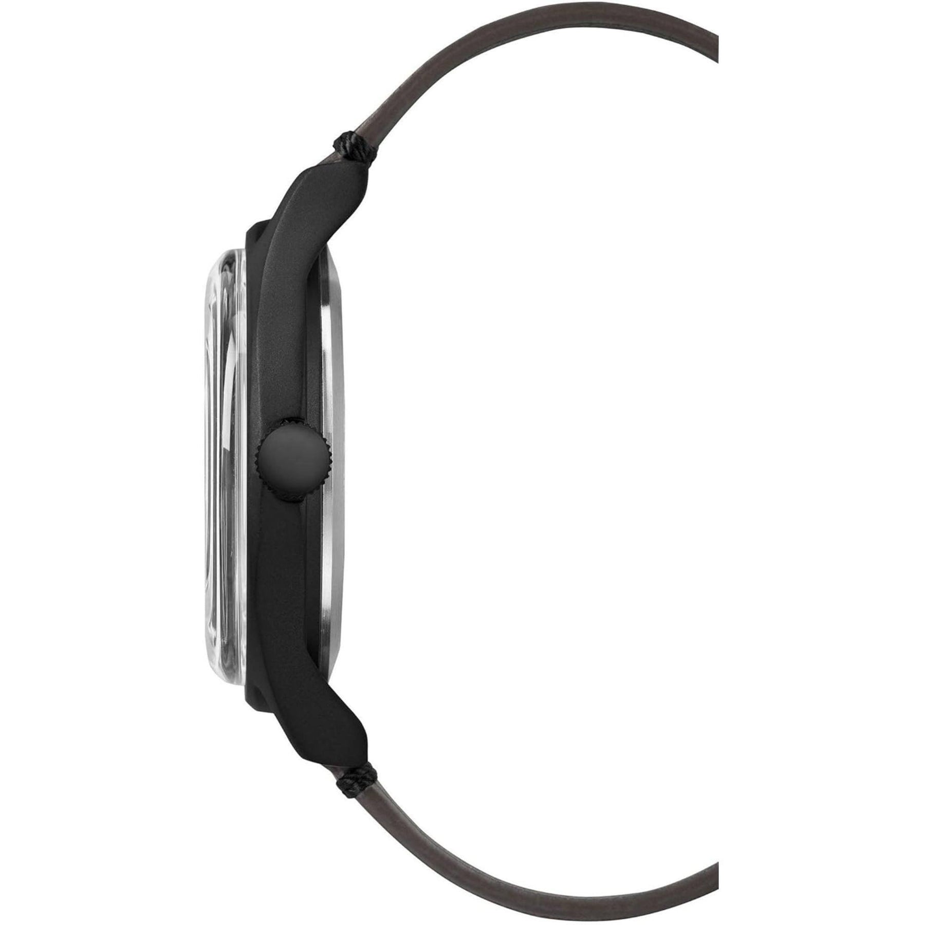 Timex Men's Watch MK1 Quartz Black Stainless Steel Case Brown Strap TW2R96900