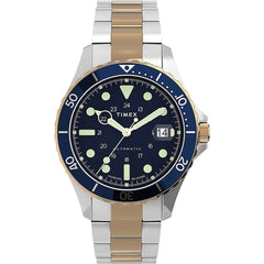 Timex Men's Watch - Navi XL Automatic Power Reserve Blue Dial Bracelet | TW2U83500VQ