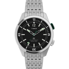 Timex Men's Watch - The Waterbury Black Dial Stainless Steel Bracelet | TW2V49700