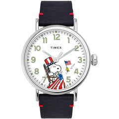 Timex Unisex Watch - Standard Peanuts Snoopy Navy Blue Strap Quartz | TW2U72800VQ
