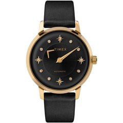 Timex Women's Automatic Watch - Celestial Opulence Black Dial Strap | TW2T86300VQ