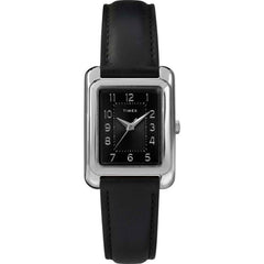 Timex Women's Quartz Watch - Meriden Black Dial Leather Strap | TW2R89700