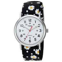 Timex Women's Quartz Watch - Weekender White Dial Nylon Strap | TW2R24100