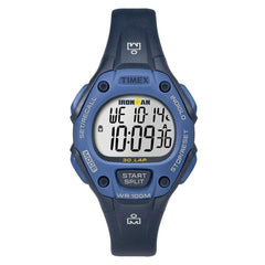 Timex Women's Strap Watch - Ironman Classic Chrono Alarm Dark Blue Resin | TW5M14100JV