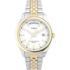 Timex Women's Watch - Legacy Date Display White Dial Steel Bracelet | TW2V68500VQ