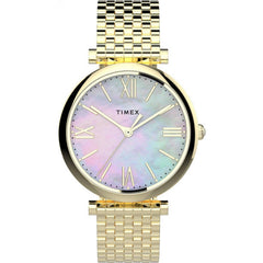 Timex Women's Watch - Parisienne Mother of Pearl Dial Steel Bracelet | TW2T79100VQ