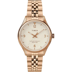Timex Women's Watch - Waterbury Cream Dial Rose Gold Bracelet | TW2T36500VQ