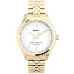 Timex Women's Watch - Waterbury White Dial Yellow Gold Bracelet | TW2T74800VQ