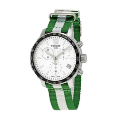 Tissot Men's Chrono Watch - Quickster NBA Boston Celtics Silver Dial | T0954171703717