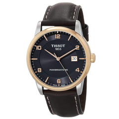 Tissot Men's Watch - Automatic Anthracite Dial Brown Leather Strap | T0864072606700