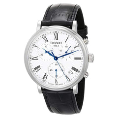 Tissot Men's Watch - Carson Premium Chronograph Black Leather Strap | T1224171603300