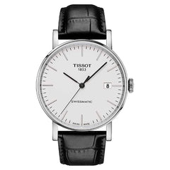 Tissot Men's Watch - Everytime Swissmatic Black Leather Strap | T1094071603100