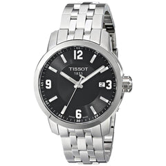 Tissot Men's Watch - PRC 200 Black Dial Stainless Steel Bracelet | T0554101105700