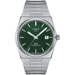 Tissot Men's Watch - PRX Powermatic 80 Green Dial Steel | T1374071109100