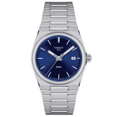 Tissot Men's Watch - PRX Quartz Blue Dial Silver Steel Bracelet | T1372101104100