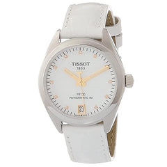 Tissot Women's Automatic Watch - PR 100 MOP Dial Whte Strap Diamond | T1012071611601
