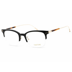 Tom Ford Men's Eyeglasses - Black/Gold Half-Rim Plastic Frame | FT5645-D-B 001