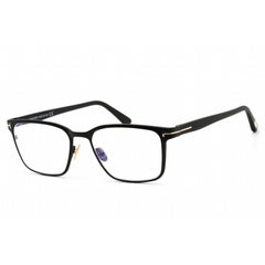 Tom Ford Men's Eyeglasses - Clear Lens Matte Black Metal Square Frame | FT5733-B 002