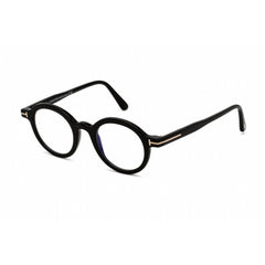 Tom Ford Men's Eyeglasses - Clear Lens Shiny Black Plastic Round Frame | FT5664-B 001