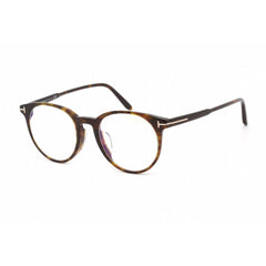 Tom Ford Men's Eyeglasses - Full Rim Dark Havana Plastic Round Frame | FT5695-F-B 052