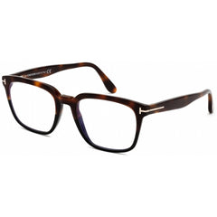 Tom Ford Men's Eyeglasses - Full Rim Rectangular Havana Plastic Frame | FT5626-B 056