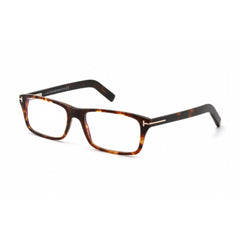 Tom Ford Men's Eyeglasses - Havanna Bunt Rectangular Plastic Frame | FT5663-B 055