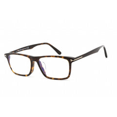 Tom Ford Men's Eyeglasses - Rectangular Dark Havana Plastic Frame | FT5681-F-B 052