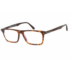 Tom Ford Men's Eyeglasses - Red Havana Rectangular Plastic Frame, 54 mm | FT5681-B 054