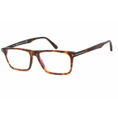 Tom Ford Men's Eyeglasses - Red Havana Rectangular Plastic Frame, 56 mm | FT5681-B 054